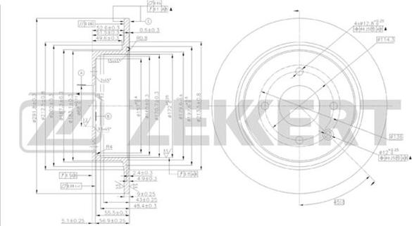 Zekkert BS-5468 - Disque de frein cwaw.fr