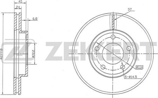 Zekkert BS-5467 - Disque de frein cwaw.fr