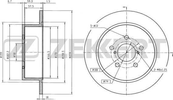 Delphi BG3855 - Disque de frein cwaw.fr