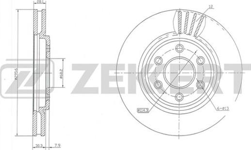 Zekkert BS-5414 - Disque de frein cwaw.fr