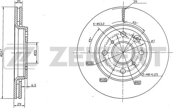 Zekkert BS-5415 - Disque de frein cwaw.fr