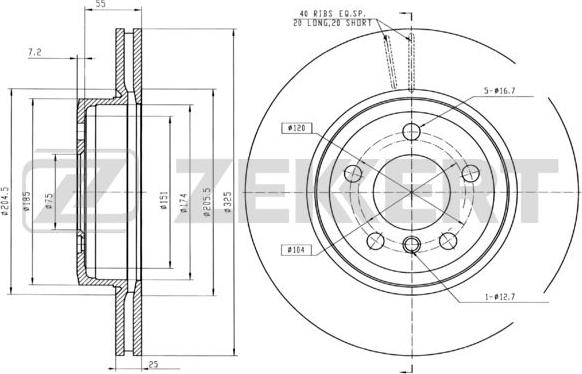 Zekkert BS-5410B - Disque de frein cwaw.fr