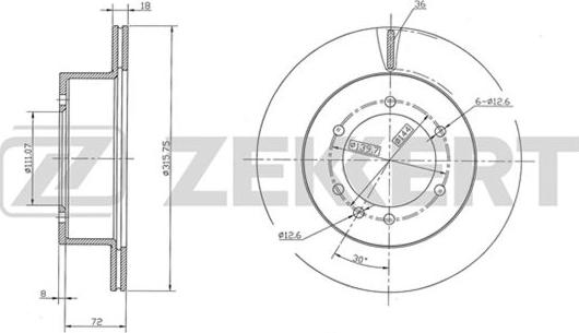 Zekkert BS-5483 - Disque de frein cwaw.fr