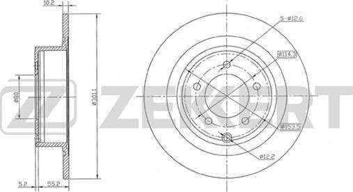 Zekkert BS-5435 - Disque de frein cwaw.fr