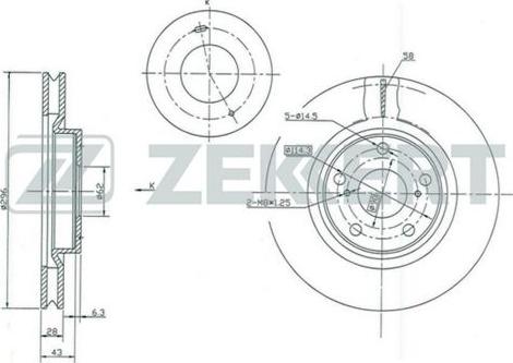 Zekkert BS-5430 - Disque de frein cwaw.fr