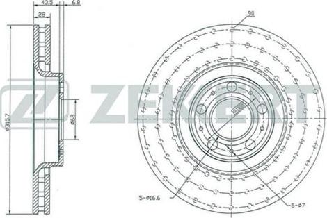 Zekkert BS-5429 - Disque de frein cwaw.fr