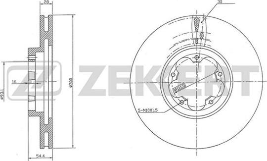 Zekkert BS-5424 - Disque de frein cwaw.fr