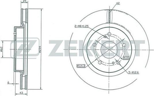 Zekkert BS-5420 - Disque de frein cwaw.fr