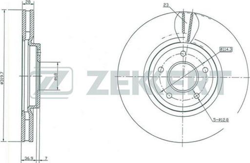 Zekkert BS-5428 - Disque de frein cwaw.fr