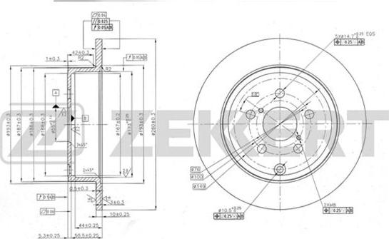 Zekkert BS-5473 - Disque de frein cwaw.fr