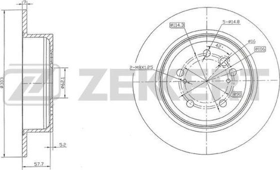 Zekkert BS-5472 - Disque de frein cwaw.fr