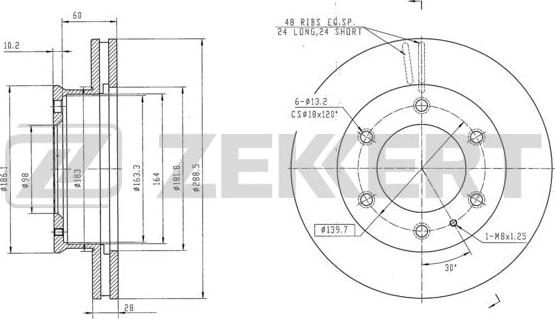 Zekkert BS-5477 - Disque de frein cwaw.fr