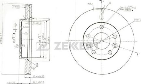 Zekkert BS-5594 - Disque de frein cwaw.fr