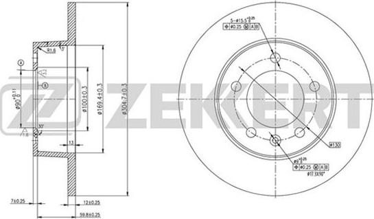 Zekkert BS-5596 - Disque de frein cwaw.fr