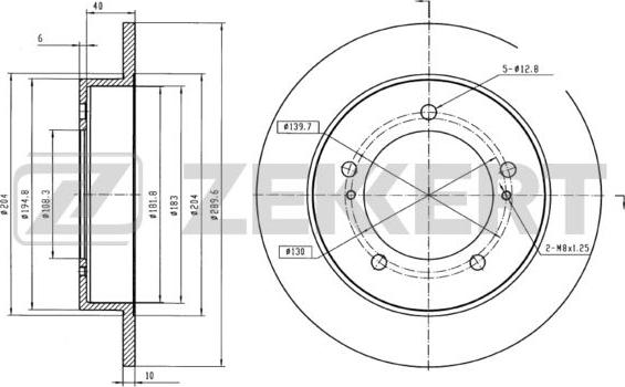 Zekkert BS-5592 - Disque de frein cwaw.fr