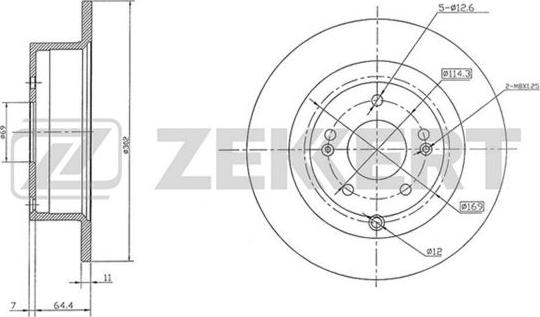 Zekkert BS-5509 - Disque de frein cwaw.fr