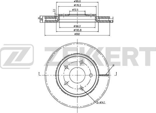 Zekkert BS-5505B - Disque de frein cwaw.fr