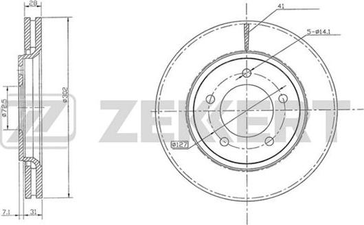 Zekkert BS-5505 - Disque de frein cwaw.fr