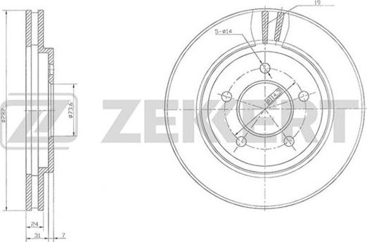 Zekkert BS-5503 - Disque de frein cwaw.fr