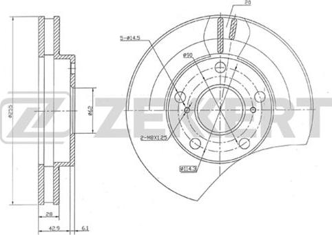 Zekkert BS-5512 - Disque de frein cwaw.fr