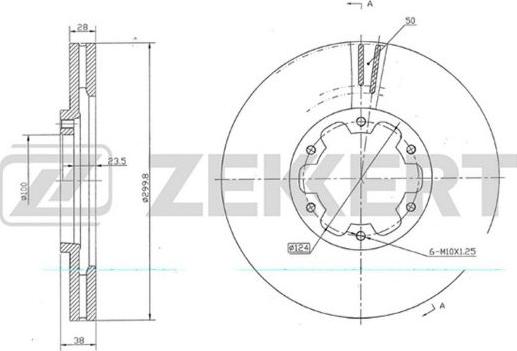 Zekkert BS-5696 - Disque de frein cwaw.fr