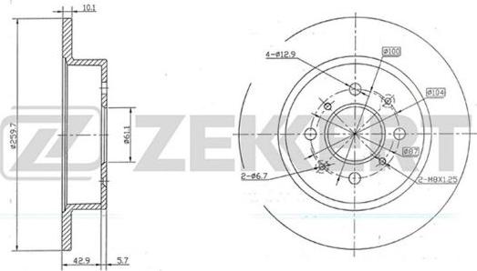 Zekkert BS-5690 - Disque de frein cwaw.fr