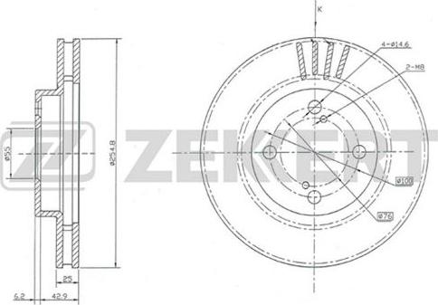 Zekkert BS-5692 - Disque de frein cwaw.fr