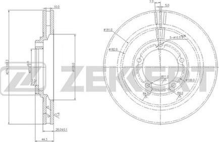 Zekkert BS-5645 - Disque de frein cwaw.fr