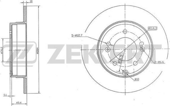 Zekkert BS-5640 - Disque de frein cwaw.fr