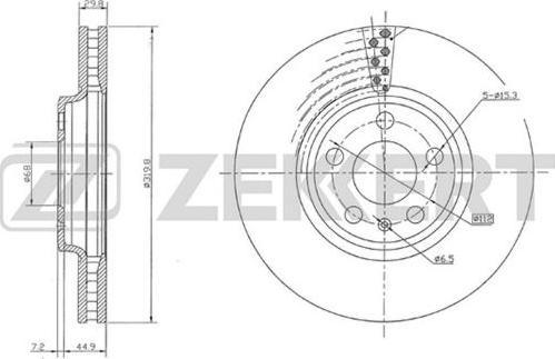 Zekkert BS-5641 - Disque de frein cwaw.fr