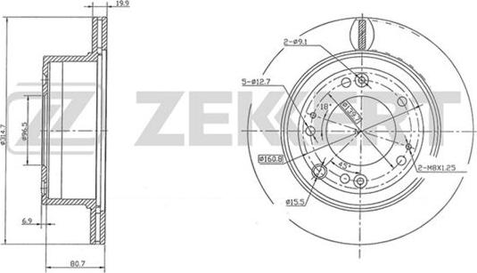 Zekkert BS-5669 - Disque de frein cwaw.fr