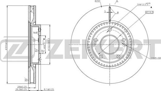 Zekkert BS-5667 - Disque de frein cwaw.fr