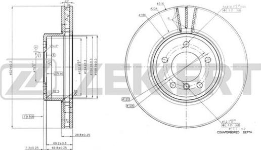 Zekkert BS-5603 - Disque de frein cwaw.fr