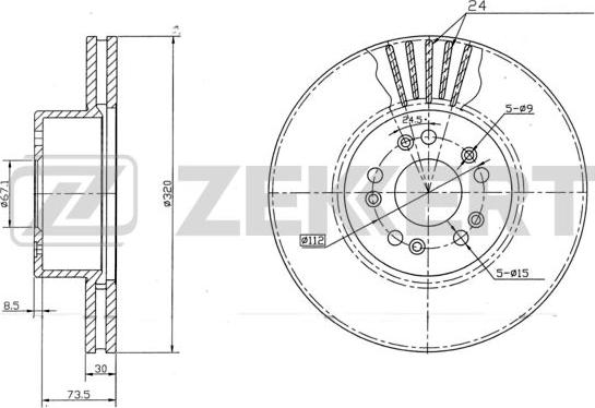 Zekkert BS-5602 - Disque de frein cwaw.fr