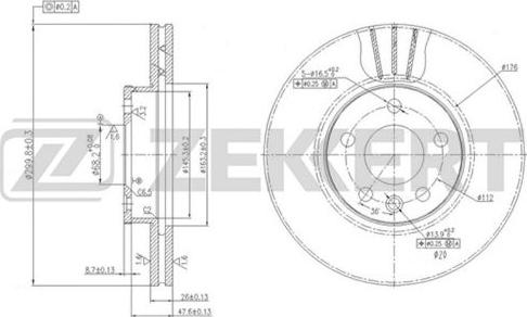 Zekkert BS-5612 - Disque de frein cwaw.fr