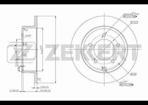 Zekkert BS-5617 - Disque de frein cwaw.fr