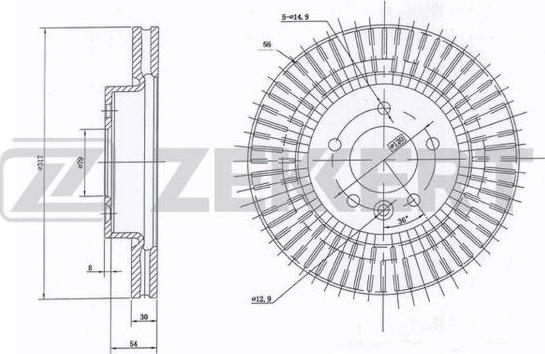 Zekkert BS-5688 - Disque de frein cwaw.fr