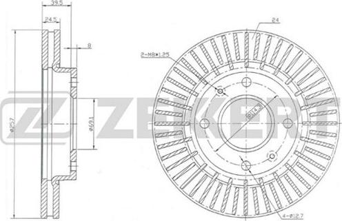 Zekkert BS-5687 - Disque de frein cwaw.fr