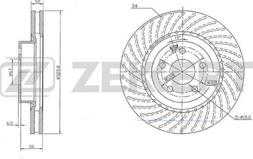 Zekkert BS-5635 - Disque de frein cwaw.fr