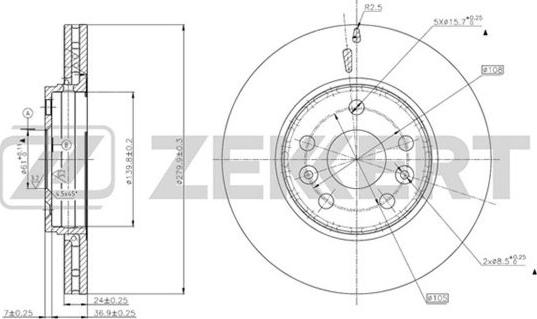 Zekkert BS-5631 - Disque de frein cwaw.fr