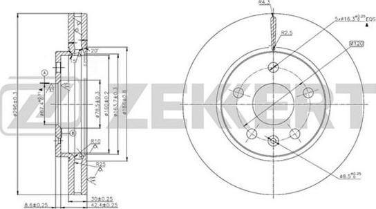 Zekkert BS-5622 - Disque de frein cwaw.fr