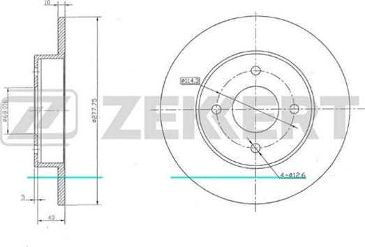 Zekkert BS-5675 - Disque de frein cwaw.fr