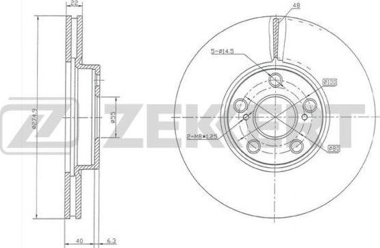 Zekkert BS-5670 - Disque de frein cwaw.fr