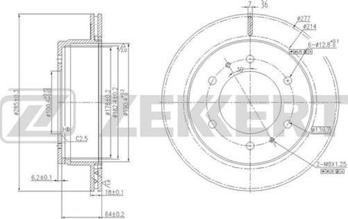 Zekkert BS-5673 - Disque de frein cwaw.fr