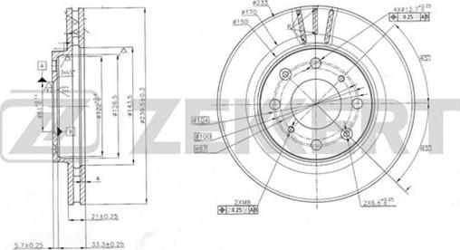 Zekkert BS-5677 - Disque de frein cwaw.fr