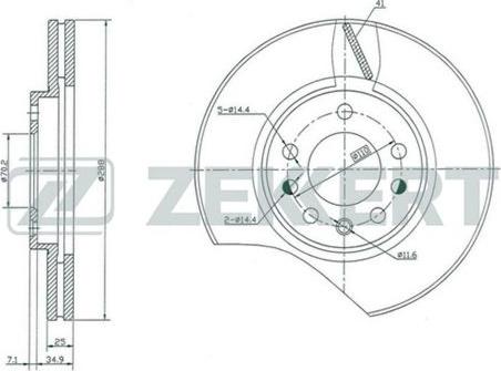 Zekkert BS-5099 - Disque de frein cwaw.fr