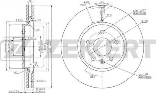 Zekkert BS-5049 - Disque de frein cwaw.fr