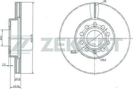 Zekkert BS-5043 - Disque de frein cwaw.fr