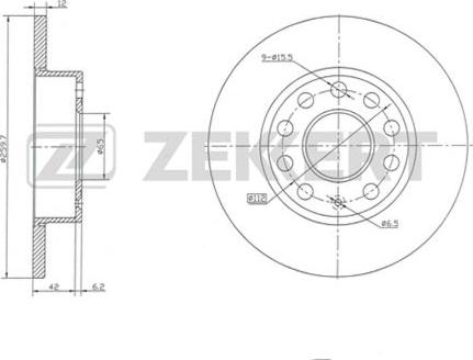 Zekkert BS-5042 - Disque de frein cwaw.fr