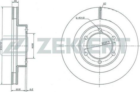 Zekkert BS-5047 - Disque de frein cwaw.fr